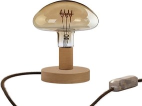 Επιτραπέζιο Φωτιστικό Ξύλινο Posaluce Mushroom Φυσικό Dimmer