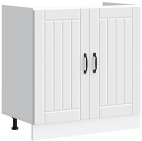 vidaXL Ντουλάπι βάσης νεροχύτη "Lucca" Λευκό κατασκευασμένο ξύλο