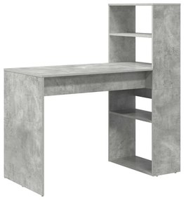 vidaXL Γραφείο Γκρι σκυροδέματος 113 x 54 x 120 εκ. Επεξεργασμένο ξύλο
