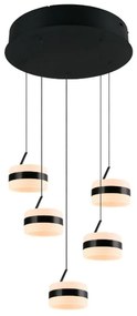 Φωτιστικό Οροφής Κρεμαστό Dios 331430532 Led 5xSMD 8W 5x800lm 2300+3000+4000K 45x150cm Black Trio Lighting