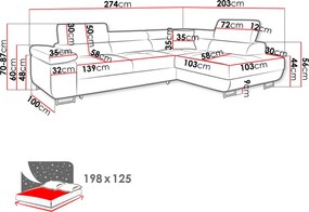 Γωνιακός Καναπές Torezio-Mple-Αριστερή