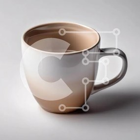 Intra Συλλεκτικό Ξύλινο Παζλ Plywood 4mm - Λευκό και μπεζ φλιτζάνι καφέ για ζεστά ροφήματα Σε Ξύλινο Κουτί - Διαστάσεις: 10x10 cm – 25 κομμάτια