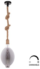 ΛΑΜΠΤΗΡΑΣ LED FILAMENT 8W E27 3000K SMOKE DIMMABLE HM4051.03