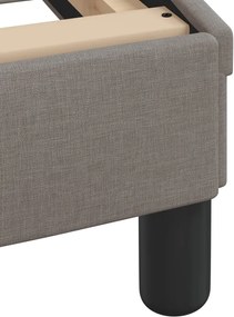 vidaXL Κρεβάτι με Στρώμα Dover Taupe 140x190 εκ. Υφασμάτινο