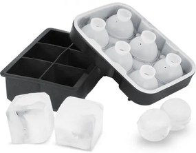 VEVOR Ice Ball Maker Silicone Ice Cube Tray with Lid 2 Packs Whiskey Cocktail