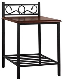 Κομοδίνο Suzie από μέταλλο και ξύλο 45x35x48-61 εκ. 45x35x61 εκ.