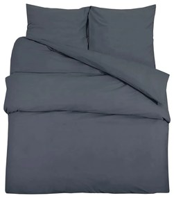 vidaXL Σετ Παπλωματοθήκης Ανθρακί 220x240εκ. Βαμβακερή