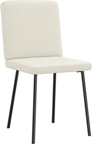 vidaXL Καρέκλες Τραπεζαρίας 2 τεμ. Κρεμ Βελούδινες