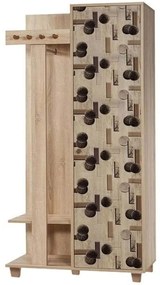 Έπιπλο Εισόδου Garmanto 869VEL4839 90x36x192cm Multi-Brown Μοριοσανίδα,Ξύλο
