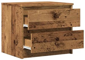 Κομοδίνα 2τεμ. Παλιό Ξύλο 50x40x43.5 εκ από Επεξεργασμένο Ξύλο - Καφέ