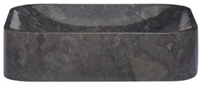vidaXL Νιπτήρας Μαύρος 40 x 40 x 10 εκ. Μαρμάρινος