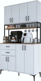 Ντουλάπι Λευκό / Καρυδί FAGUN 120x45x218.6