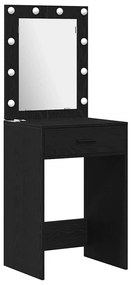 vidaXL Τραπέζι περιποίησης με συρτάρι 3 pcs Μαύρο 40 x 41 x 135 εκ.