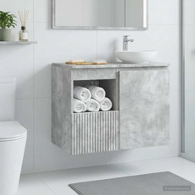 vidaXL Ντουλάπι Μπάνιου Γκρι Σκυροδέματος 30 x 44,5 x 50 εκ.