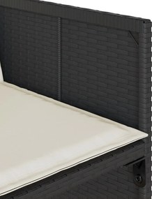 vidaXL Σετ Τραπεζαρίας Κήπου 9 τεμ Μαύρο από Συνθ. Ρατάν με Μαξιλάρια