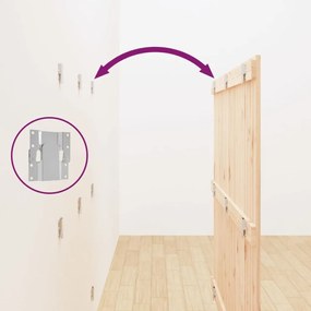 vidaXL Κεφαλάρι Τοίχου 146,5x3x110 εκ. από Μασίφ Ξύλο Πεύκου