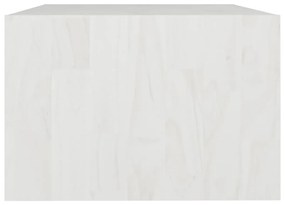 vidaXL Τραπεζάκι Σαλονιού Λευκό 75x50x33,5 εκ. από Μασίφ Ξύλο Πεύκου