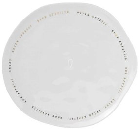 Πιάτο Bon Apetit Large LBTRD0011369 Φ27,5cm White-Gold Raeder Πορσελάνη