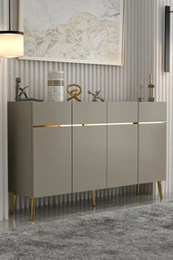 Stewehome Κονσόλα από σανίδα με ντουλάπι και ράφι μοντέρνου στυλ 120x32x75 cm