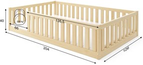 Παιδικό Κρεβάτι Bellissimo-Fusiko-120 x 200