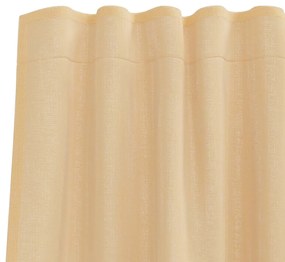 vidaXL Κουρτίνες Voile με βρόχους 2 τεμάχια Άμμος 140x225 cm