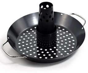 Βάση Ψησίματος Κοτόπουλου Αντικολλητική Bbq V047X 30,5x24x13,5cm Black Kaiser Stainless Steel