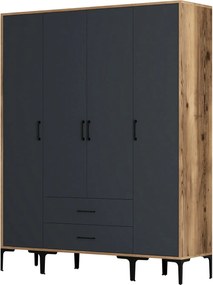 Τετραφυλλη Ντουλαπα Καρυδια KUMSAL 47.5x160x201.4