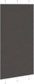 vidaXL Πλισέ περσίδα Μαύρο 110x200 cm Πλάτος υφάσματος 109,4 cm