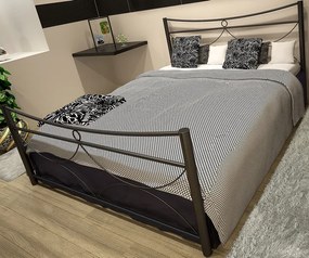 Κρεβάτι Pier-140x190-Μαύρο-Με ποδαρικό