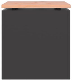 vidaXL Παγκάκι κήπου Μαύρο 40 x 40 x 43 cm Ατσάλι