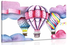 Εικόνα ακουαρέλα μπαλόνια - 60x40