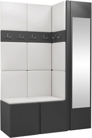 Έπιπλο υποδοχής Orion-Ανθρακί - Λευκό