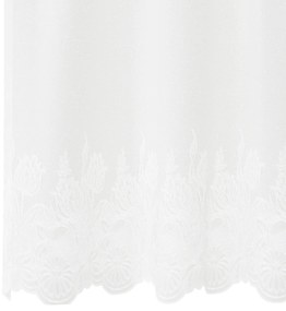 vidaXL Κουρτίνες με κουρτίνες Floral Λευκό 400 x 240 εκ. Πολυεστέρας