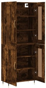 vidaXL Ντουλάπι Καπνιστή Δρυς 69,5x34x180 εκ. από Επεξεργασμένο Ξύλο