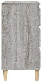 Κομοδίνο Γκρι Sonoma 40x35x70 εκ. από Επεξεργασμένο Ξύλο - Γκρι