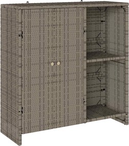 vidaXL Ντουλάπι αποθήκευσης με ράφι Γκρι 100 x 36 x 102 εκ Ρατάν