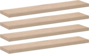 vidaXL Ράφια Τοίχου 4 τεμ. 110x23,5x4 εκ. Επεξεργασμένο Ξύλο