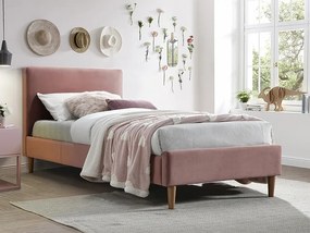 Επενδυμένο κρεβάτι Acoma με βελούδο σε χρώμα ροζ 90х200 DIOMMI ACOMAV90ARD