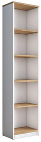 Βιβλιοθήκη Goldie pakoworld λευκό-φυσικό 40x25x161.80εκ