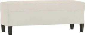 vidaXL Πάγκος Κρεμ 100x35x41 εκ. Βελούδινος