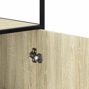 Highboard Sonoma Oak Κατασκευασμένο ξύλο και μέταλλο - Καφέ