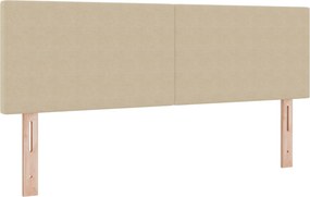 vidaXL LED κεφαλάρι Γκρι Πράσινο 160 cm Υφασμάτινο Κορντουρά