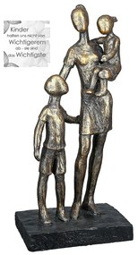 Διακοσμητικό Μητέρα Με Παιδιά Μπρονζέ/Γκρι Polyresin 9x12x26.5cm | Συσκευασία 1 τμχ