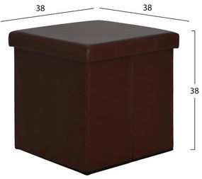 ΣΚΑΜΠΩ ΜΕ ΑΠΟΘΗΚΕΥΤΙΚΟ ΧΩΡΟ ALEX PU ΣΚΟΥΡΟ ΚΑΦΕ 38x38x38 εκ.