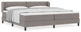 vidaXL Κρεβάτι box spring με στρώμα Taupe 200 x 200 cm ύφασμα