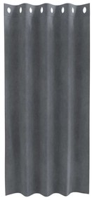 vidaXL Κουρτίνες με κουρτίνες 2 pcs Ανοιχτό γκρι 140 x 175 cm Βελούδο
