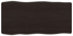 vidaXL Επιφ Τραπεζιού Αν Καφέ 80x40x(2-6)εκ. Ακατέργ. Μασίφ Ξύλο Δρυός