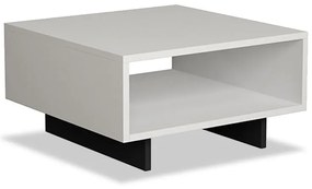 Τραπέζι σαλονιού Hola pakoworld antique λευκό-ανθρακί 60x60x32εκ Model: 119-000726
