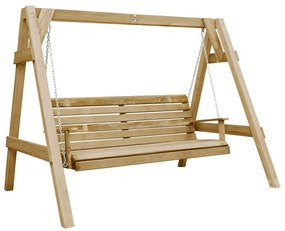 vidaXL Παγκάκι Κούνια Κήπου 205x150x157 εκ. Εμποτισμένο Ξύλο Πεύκου