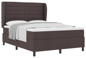 vidaXL Κρεβάτι με Στρώμα Καφέ 160x200 εκ. Υφάσματος